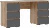 586709 Компьютерный стол Элла Woodville (ЛДСП/Серый,Графит) арт.586709