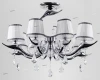 FLAMINGO SP-PL8 CHROME Люстра потолочная Crystal Lux Flamingo, 8 плафонов, хром, белый