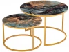 RF 0350 Набор кофейных столиков Tango космический с ножками матовое золото, 2шт Bradex Home RF 0350