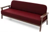 21946 Диван Arsko прямой Флори Б орех велюр бордовый