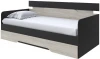 2019958 Без бренда Кровать-Софа Milton (ЛДСП Черный/Ясень Шимо Светлый) 120x200