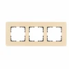 G1003GT-RM Рамка на 3 поста (тауп soft touch) Jasmart G-Glass G1003GT-RM