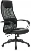 CH-608/BLACK Кресло руководителя Бюрократ CH-608 черный TW-01 сиденье черный TW-11 эко.кожа/сетка с подголов. крестовина пластик