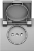 DS43437 Накладка для розетки без заземления, с крышкой, 16A 250 В~, сталь IP44 Donel S08 DS43437