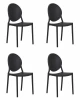 SET-4 712PP-LMZL ALBERT Набор 4 шт Стул обеденный DOBRIN ALBERT (цвет чёрный)