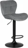 5022_BlackBase-LM BARNY BLACK, цвет сиденья серый велюр (MJ9-75), цвет основания черный Стул барный DOBRIN BARNY BLACK (серый велюр (MJ9-75)) 5022_BlackBase-LM BLACK, цвет сиденья серый (MJ9-75), основания черный