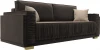 122253 Диван прямой Лига-044 (Коричневый,Бежевый/Велюр) Лига Диванов арт.122253