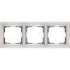 WL03-Frame-03-ivory Рамка на 3 поста Werkel Snabb, слоновая кость с хромом