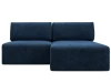 129510 Диван угловой модульный Лига-060 НПБ угол универсальный (ЛДСП,Брус,Фанера/Пластик/Велюр/Синий) Лига Диванов 129510