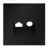 VLS002708 Накладка для розетки TV+RJ45 Voltum S70 VLS002708 (черный матовый)
