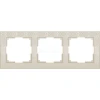 WL05-Frame-03-ivory Рамка на 3 поста Werkel Flock, слоновая кость