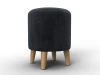 132356 Пуф 002 (ДСП,Фанера/Дерево/Велюр/Темно-серый) Лига Диванов 132356