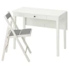 293.887.55 ИДАНЭС / ТЕРЬЕ Стол и 1 стул, белый, Книса светло-серый