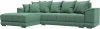 123501L Диван угловой НордСтар левый угол (Зеленый/Рогожка) Лига Диванов арт.123501L