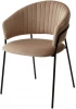 688M04309 Стул M-City ГЕММА, цвет капучино #H65, велюр / черный каркас