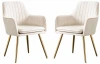 HSBI_DC1931_beige_2 Набор из 2 стульев Tranquil Synchrony Hesby (Золотой/Металл,Велюр) арт.HSBI_DC1931_beige_2