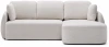 251370 Laira 3-местный диван-кровать из шенилла с шезлонгом справа цвет экрю 246 см La Forma (ex Julia Grup) арт.251370