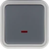 DIP30640 Переключатель 1-клавишный накладной с подсветкой, цвет серый IP55 Donel W55 DIP30640
