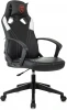 ZOMBIE 50 BW Кресло игровое Zombie 50 черный/белый эко.кожа крестов. пластик