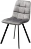629M04870 Стул CHILLI SQUARE VT5001-7 античный светло-серый, велюр без "пальчиковый"/ черный каркас M-City 629M04870