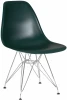 638APP-LMZL DSR, цвет сиденья тёмно-зеленый (G-13), цвет основания хромированная сталь Стул обеденный DSR (ножки хром, цвет тёмно-зеленый (G-13))