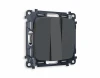 MO905010 Комплект механизма Ambrella Volt 3-клавишного выключателя OMEGA MO905010 Графит мягкое касание QUANT
