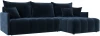 129035 Диван угловой Лига-054 НПБ угол универсальный Лига Диванов (Велюр) арт.129035