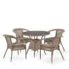 T220CT/Y32-W56 Light brown 4Pcs Комплект плетеной мебели Afina Лион-1B T220CT/Y32-W56 Light brown 4Pcs