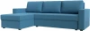 121140L Диван угловой Траумберг Лайт левый угол (Голубой/Рогожка) Лига Диванов арт.121140L