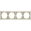 WL03-Frame-04-ivory-GD Рамка на 4 поста Werkel Snabb, слоновая кость с золотом