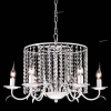 70000-6C WHITE GOLD Люстра подвесная Natali Kovaltseva Vogue, 6 ламп, белый с золотом и прозрачным