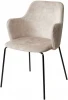629M04972 Стул AMARETTO VT5001-1 античный светло-беж., велюр без пальчикового эффекта /черный каркас