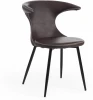 19082 Обеденный стул Tetchair FLAIR (Экокожа,Металл/Коричневый,Черный ) 19082