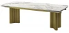 480M06034 Стол АДАЖИО-2 240 (320) см цвет АРКТИКА (ARCTIC OCEAN), керамика / Золотой каркас M-City 64580