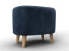 132359 Пуф 003 (ДСП,Фанера/Дерево/Велюр/Синий) Лига Диванов 132359