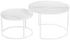 RF 0351 Набор кофейных столиков Tango белый мрамор с белыми ножками, 2шт Bradex Home RF 0351