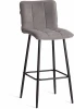 24905 Барный стул Bari/Бари Tetchair (Металл,Велюр/Серый) арт.24905