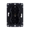 REA-032BK Розетка штепсельная SCHUKO двойная 16A/250 В черный Kollinger REA-032BK для Aspekt, Eleganz, Reflex