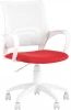 УТ000036062 Кресло офисное TopChairs ST-BASIC-W красная ткань крестовина белый пластик УТ000036062