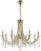 5063/8 Подвесная люстра Odeon Light Capel 5063/8 золото/прозрачный/металл/хрусталь E14 8*40W (220V, подвески, на цепи, подсвечник, свеча)