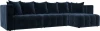128820 Диван угловой Лига-052 НПБ Лонг угол универсальный Лига Диванов (Велюр) арт.128820
