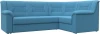 123442 Диван угловой Карелия правый угол (Голубой/Рогожка) Лига Диванов арт.123442