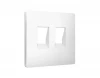 AP1321 Лицевая панель для Ethernet RJ-45/телефонной RJ-11 двойной розетки (белый матовый) Ambrella Volt QUANT AP1321