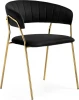 15718 Стул на металлокаркасе Woodville Kamelia 1 black / gold