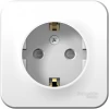 BLNRA011101 Розетка накладная с заземлением и шторками (белый) Systeme Electric Blanca BLNRA011101