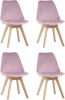 УТ000036620 Стул FRANKFURT велюр розовый 4 шт. Stool Group (арт.УТ000036620)