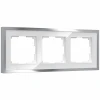 W0032850 Рамка на 3 поста Baguette (белый/серебро) Werkel W0032850 (a060232)