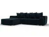 137354L Диван угловой Лига-121 левый угол (ДСП,Брус,Велюр/Графит) Лига Диванов 137354L