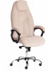 19392 Кресло BOSS Lux флок , бежевый/бежевый перф., 7/7/06 Tetchair 19392