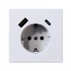 FD5501USB-25W Розетка со шторками с USB Type A+С (белый глянцевый) Jasmart FD FD5501USB-25W
